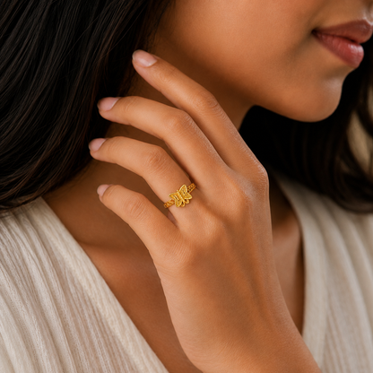 Imperial Butterfly Crest Ring