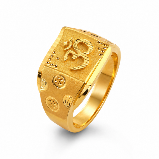 Divine Om Sacred Symbol Designer Ring