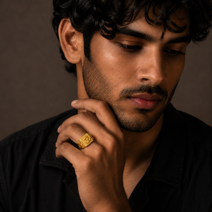 Divine Om Sacred Symbol Designer Ring