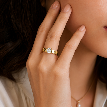 Royal Solitaire Crest Designer Ring