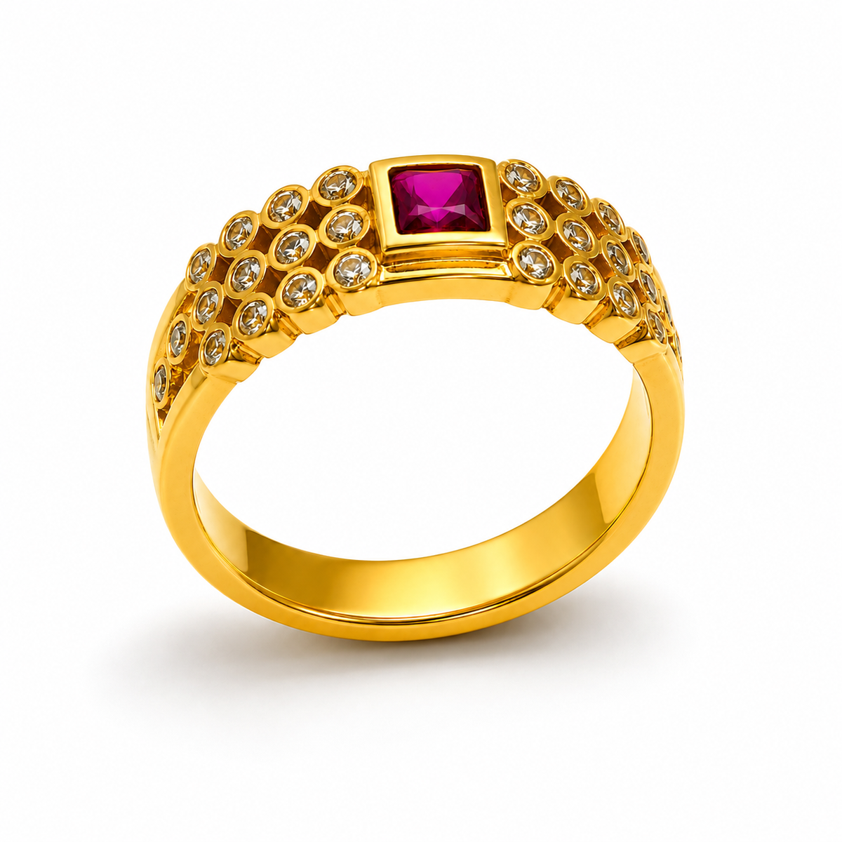 Royal Crimson Luxe Statement Ring