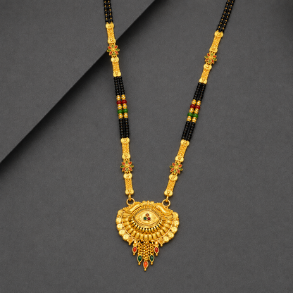 Royal Heritage Mangalsutra Necklace with Intricate Ornamental Pendant Design for Women