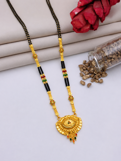 Royal Heritage Mangalsutra Necklace with Intricate Ornamental Pendant Design for Women