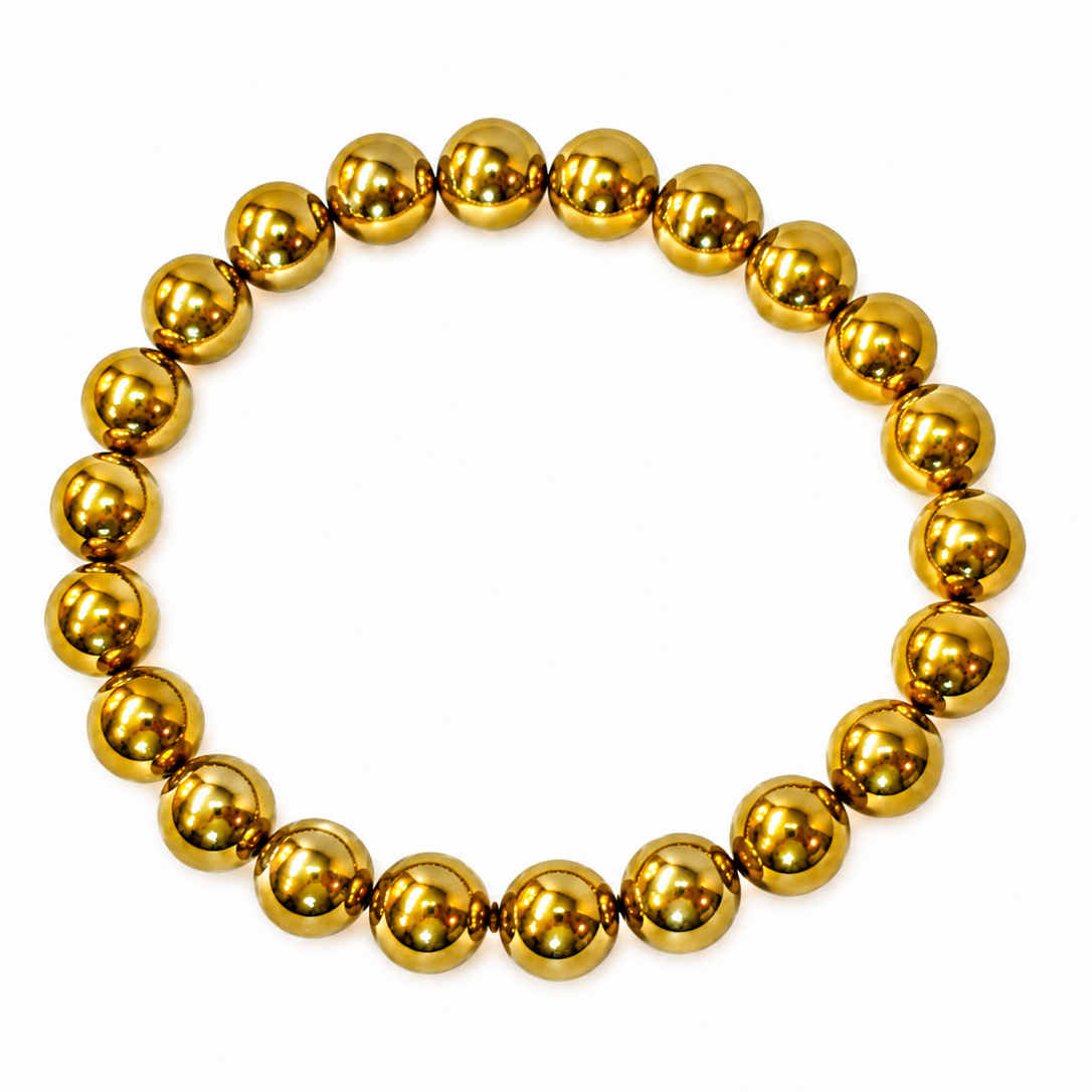 NUGOLD Premium Gold Beaded Bracelet for Girls & Women