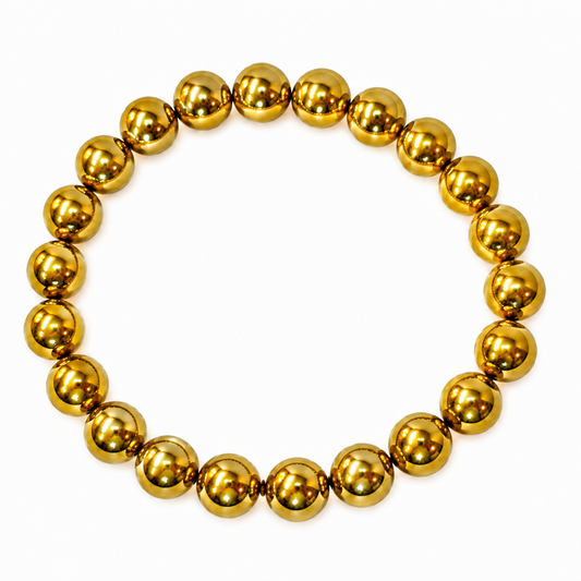 NUGOLD Premium Gold Beaded Bracelet for Girls & Women