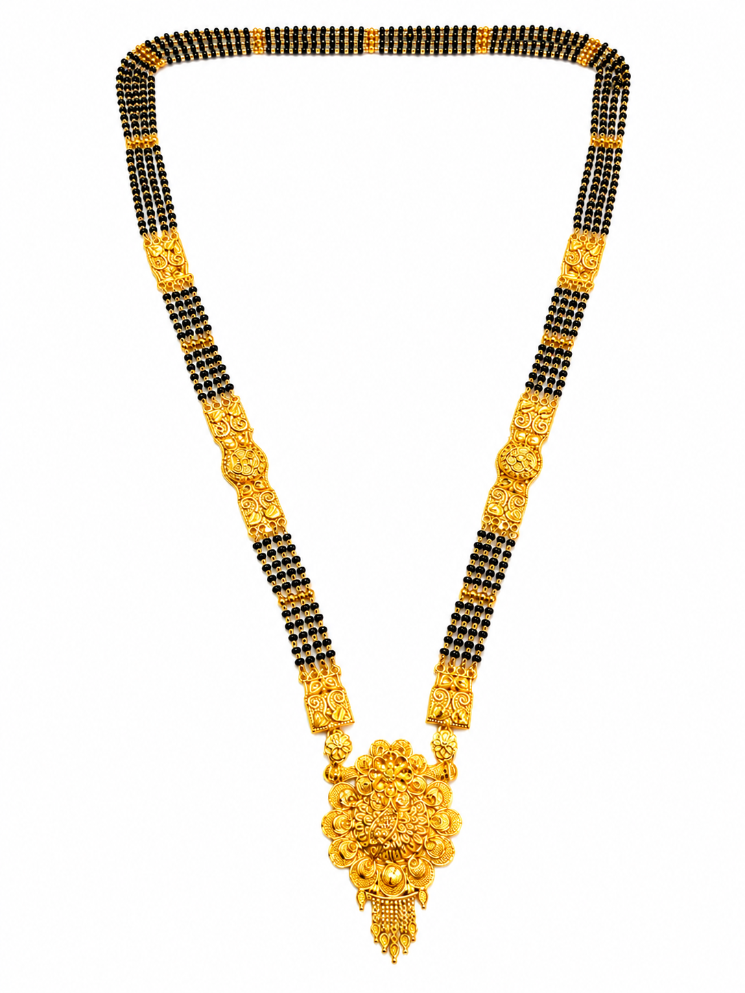 Traditional Multi-Layer Black Bead Mangalsutra for Women