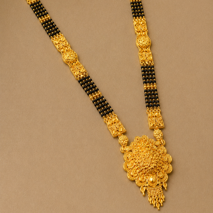 Traditional Multi-Layer Black Bead Mangalsutra for Women