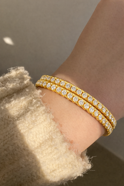 NuGold Trendy Stone Studded Bangles For Women