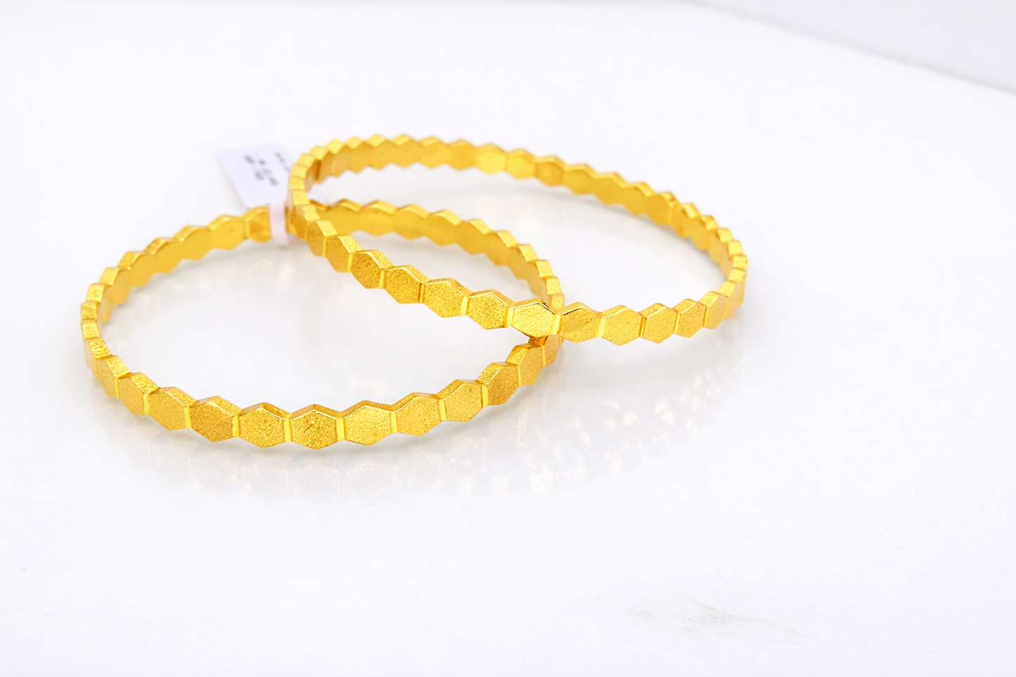 NuGold Hexagon Design Gold Bangles For Women