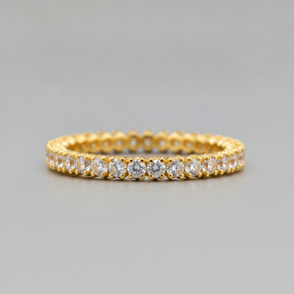 NUGOLD Full Eternity Cubic Zirconia Band Ring for Women