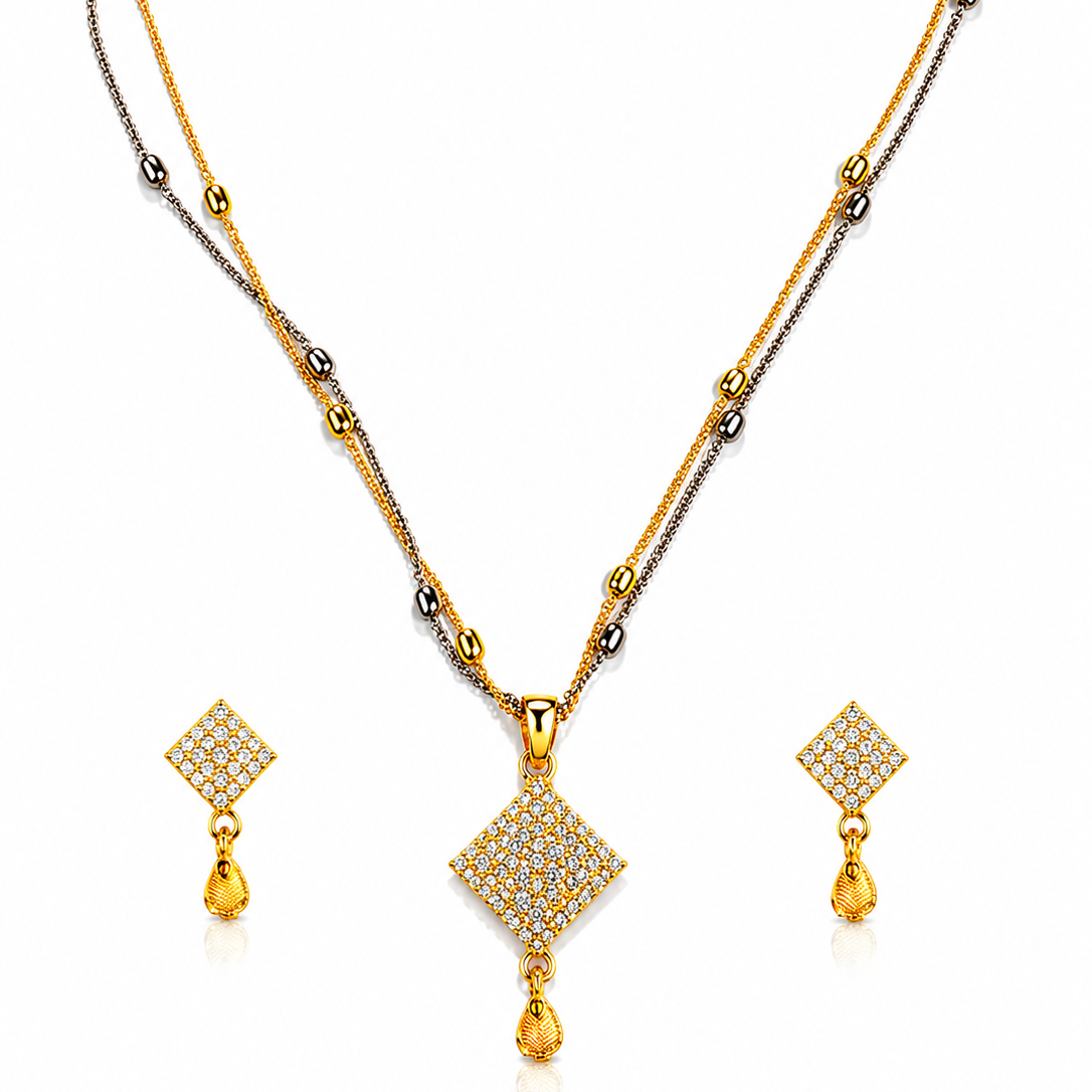 NUGOLD Luxe Radiance Dual-Tone Jewelry Set