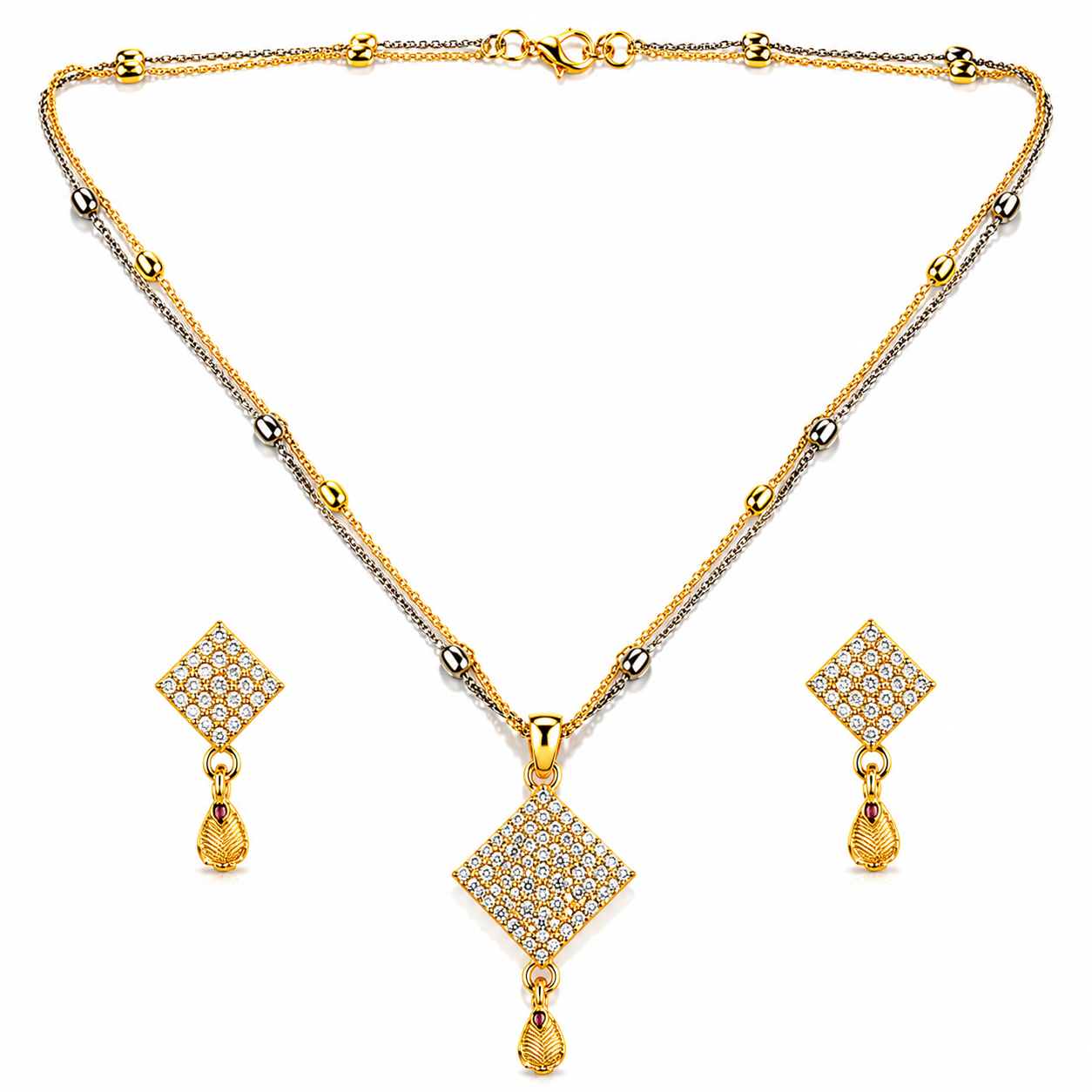 NUGOLD Luxe Radiance Dual-Tone Jewelry Set