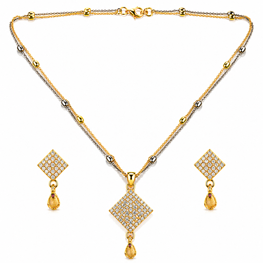 NUGOLD Luxe Radiance Dual-Tone Jewelry Set