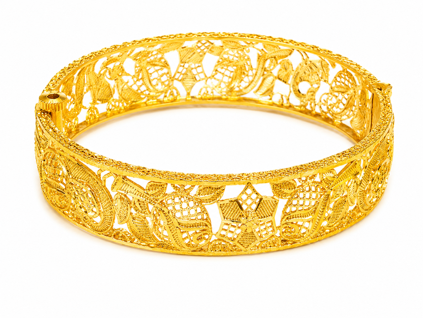 Royal Heritage Filigree Traditional Kada Bracelet for Women