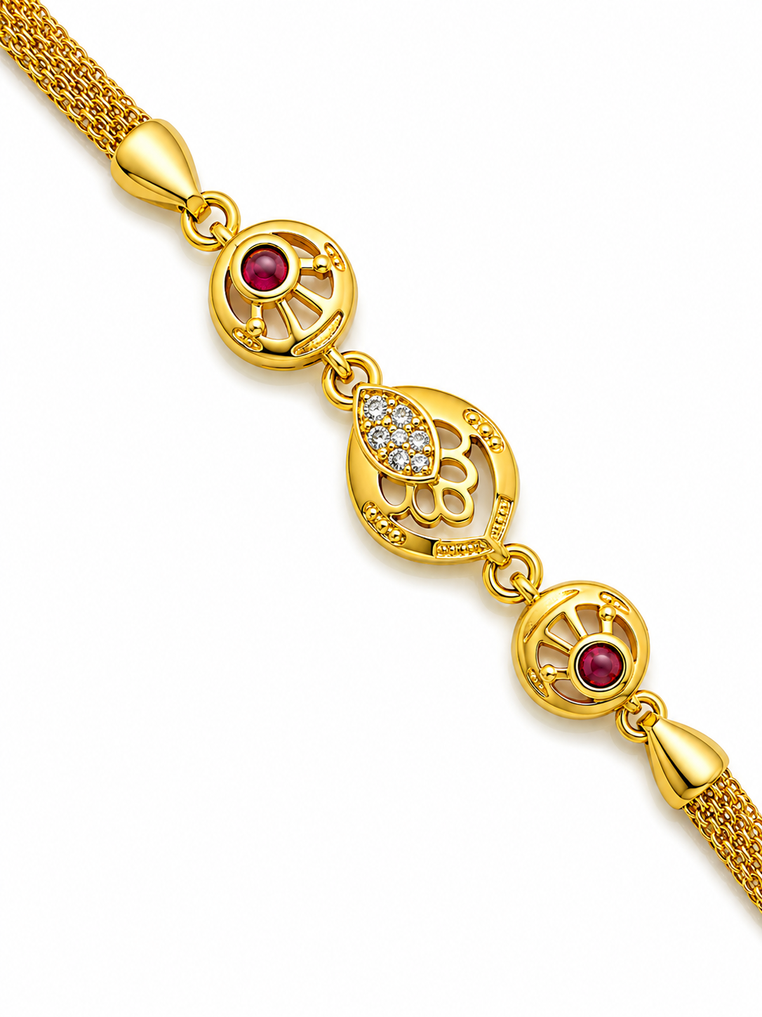 Heritage Ruby Medallion Bracelet for Women & Girls