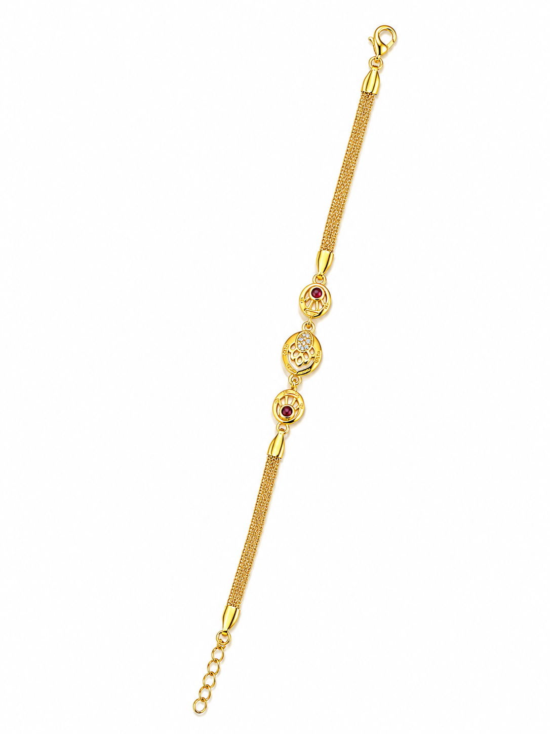 Heritage Ruby Medallion Bracelet for Women & Girls