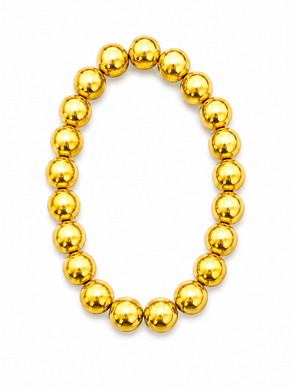 NUGOLD Premium Gold Beaded Bracelet for Girls & Women