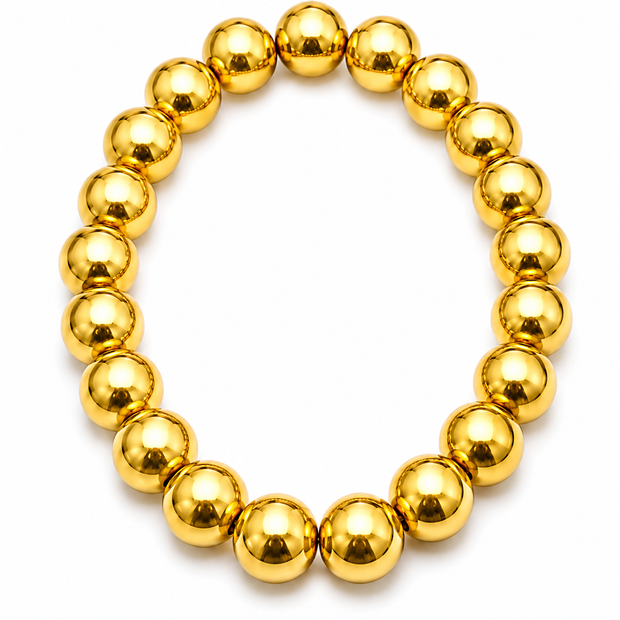 NUGOLD Premium Gold Beaded Bracelet for Girls & Women
