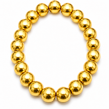 NUGOLD Premium Gold Beaded Bracelet for Girls & Women