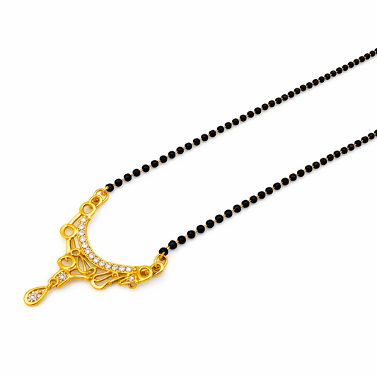NuGold Mangalsutra With Stone Pendant