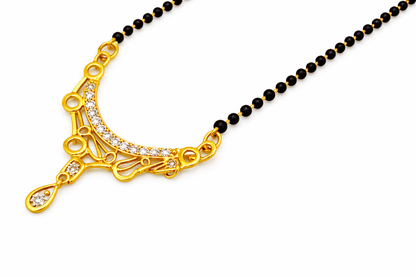 NuGold Mangalsutra With Stone Pendant