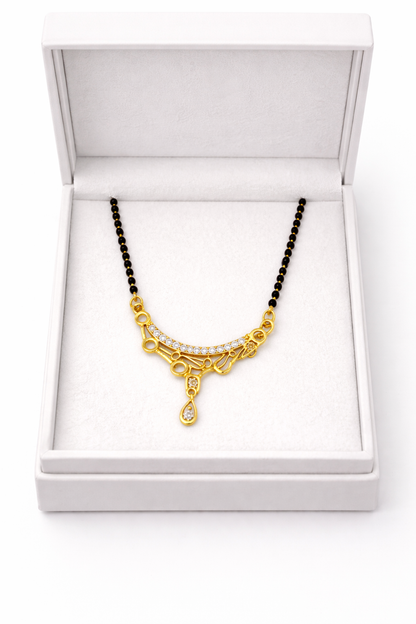 NuGold Mangalsutra With Stone Pendant