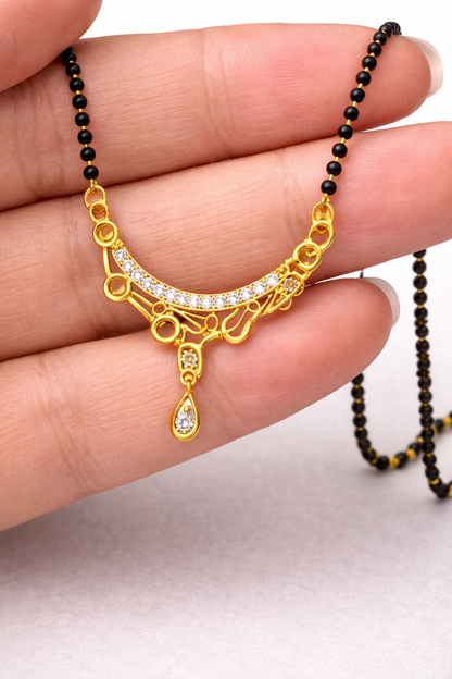 NuGold Mangalsutra With Stone Pendant
