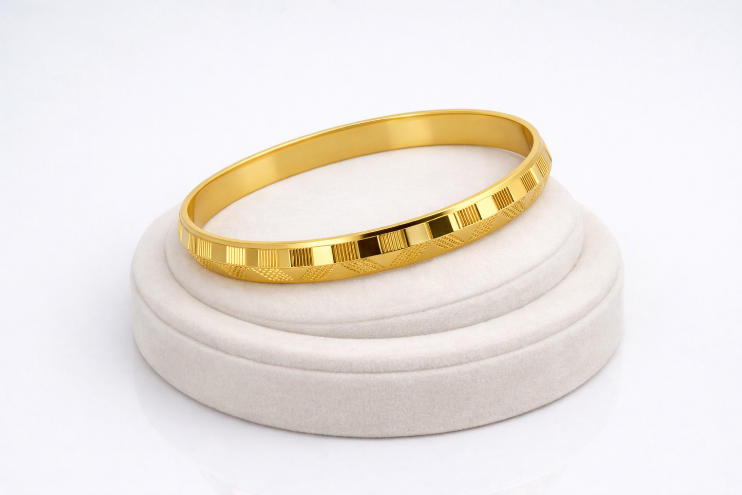 NuGold Textured Kada for Men