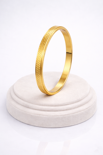 NuGold Designer Gold Kada for Men