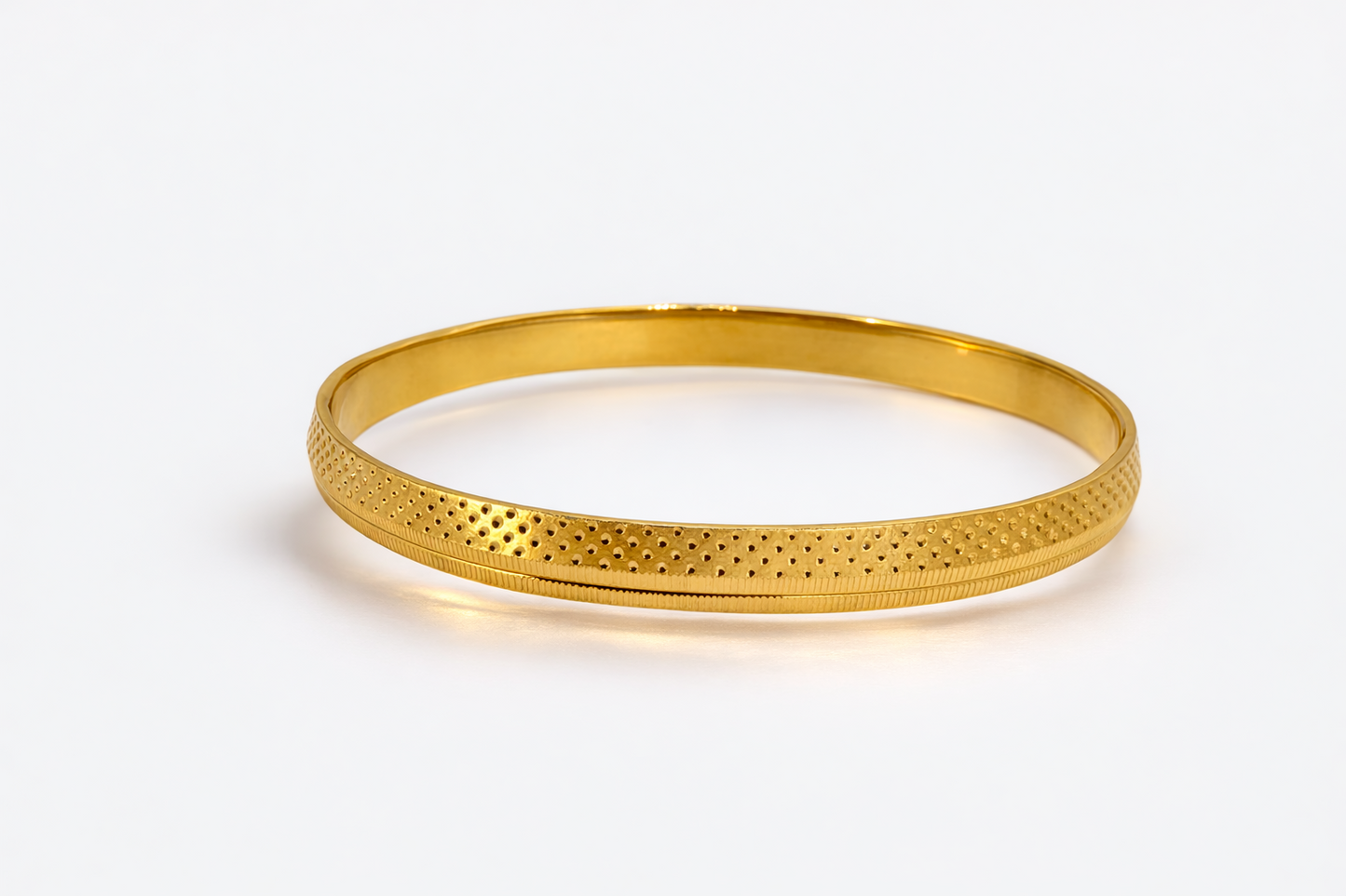 NuGold Designer Gold Kada for Men