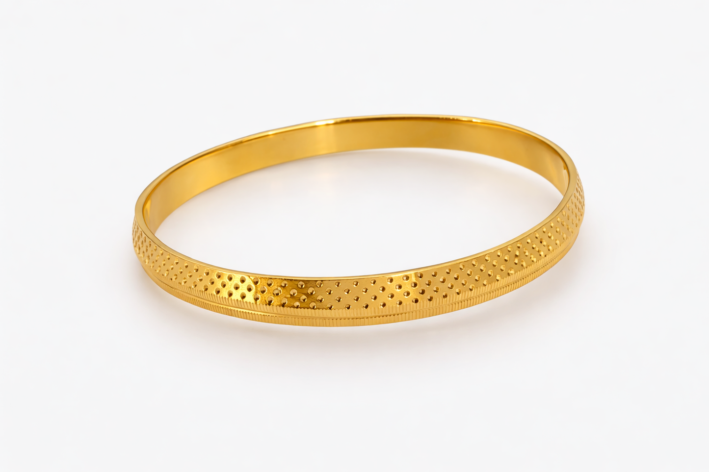 NuGold Designer Gold Kada for Men