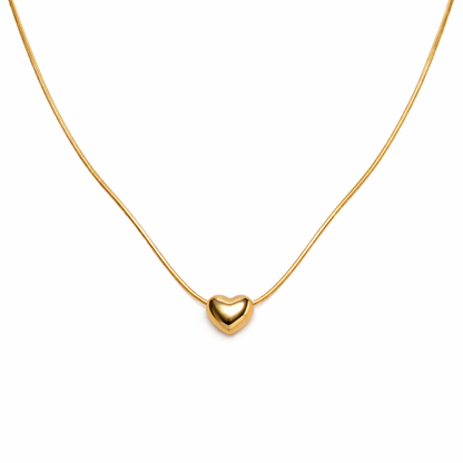 Elegant Gold Minimal Heart Pendant Necklace