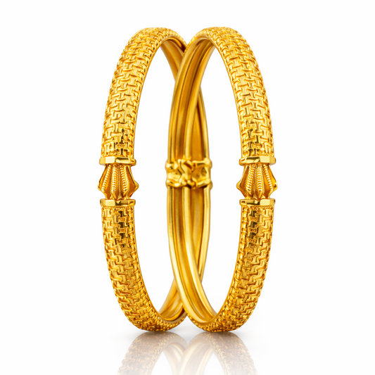 NuGold Designer Kada for Women Set of 2