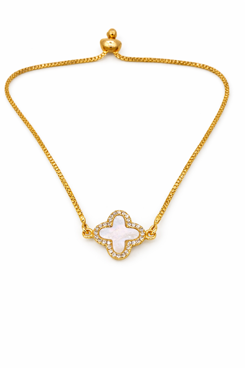 NuGold Plated Clover Bracelet for Women