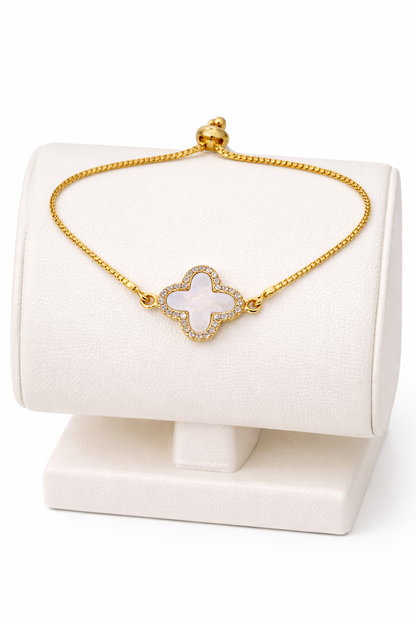 NuGold Plated Clover Bracelet for Women