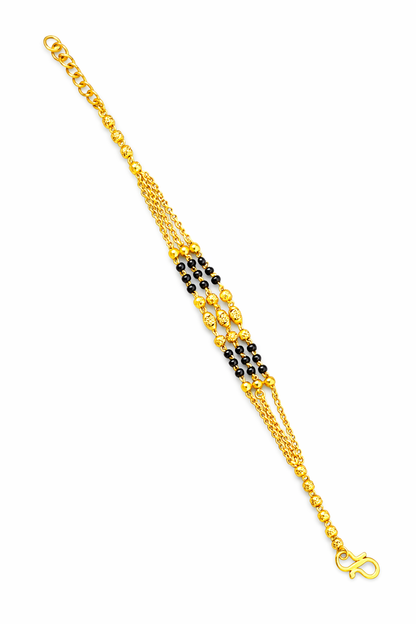 NuGold Gold Plated Mangalsutra Bracelet for Women