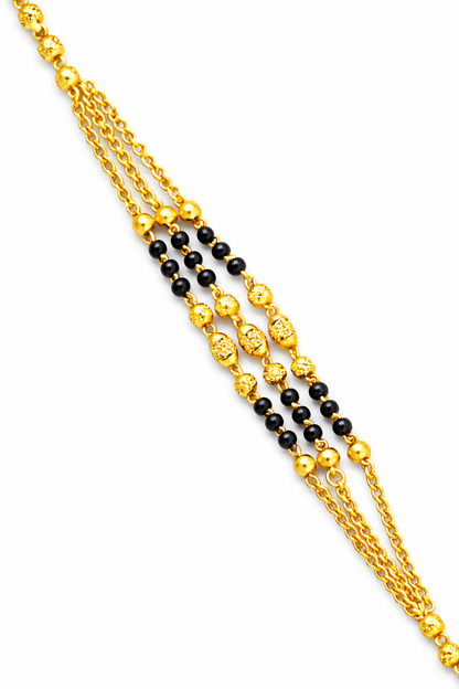 NuGold Gold Plated Mangalsutra Bracelet for Women