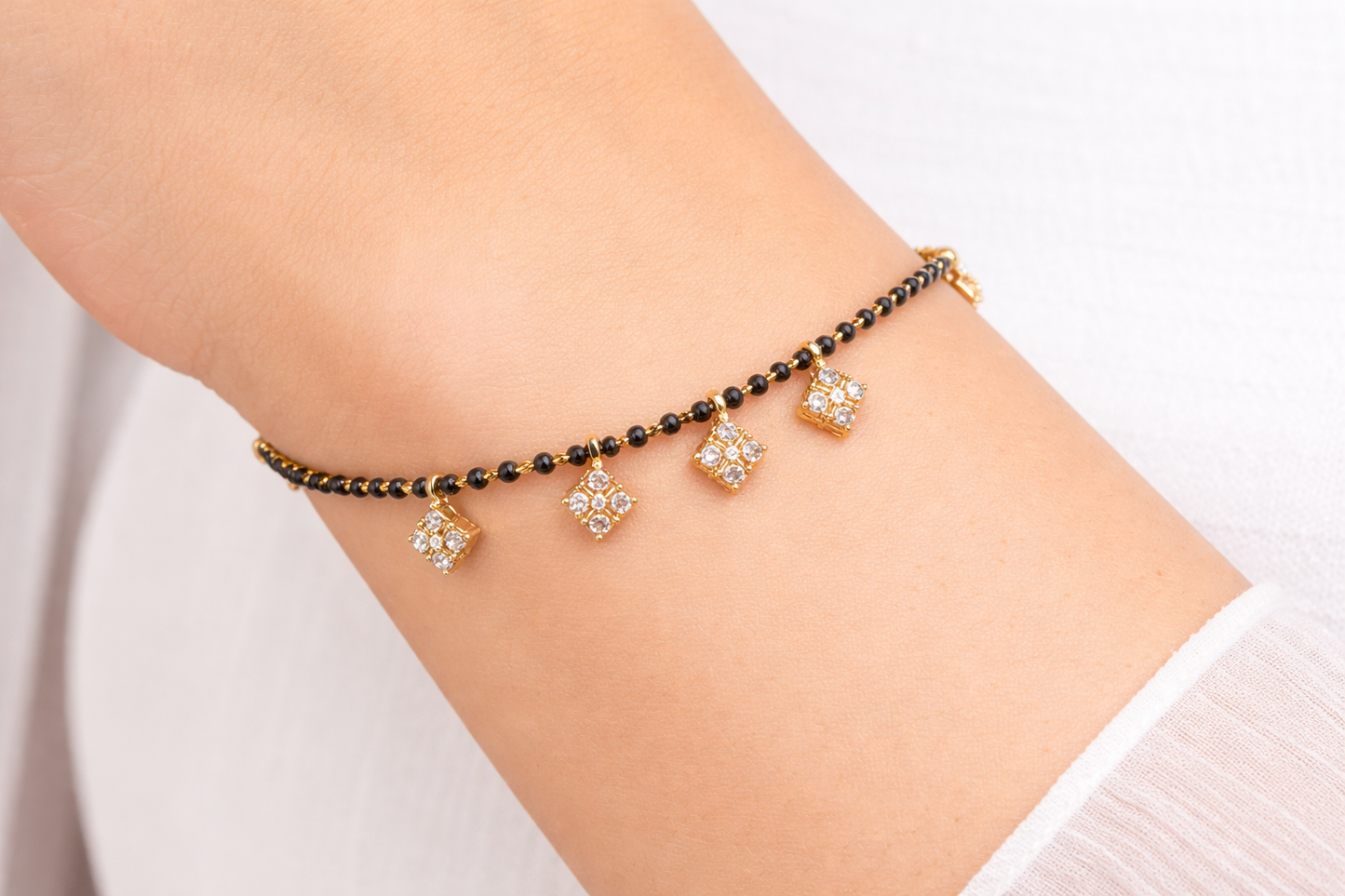 NuGold Plated Mangalsutra Charm Bracelet for Women