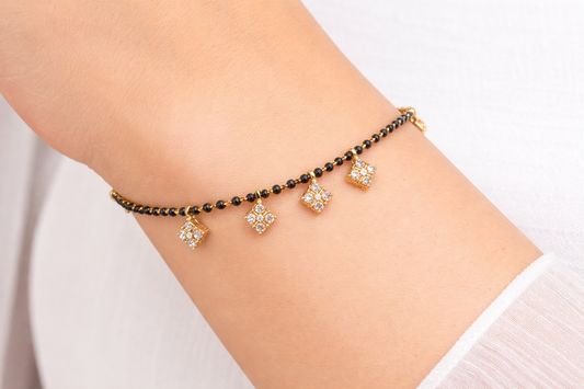 NuGold Plated Mangalsutra Charm Bracelet for Women
