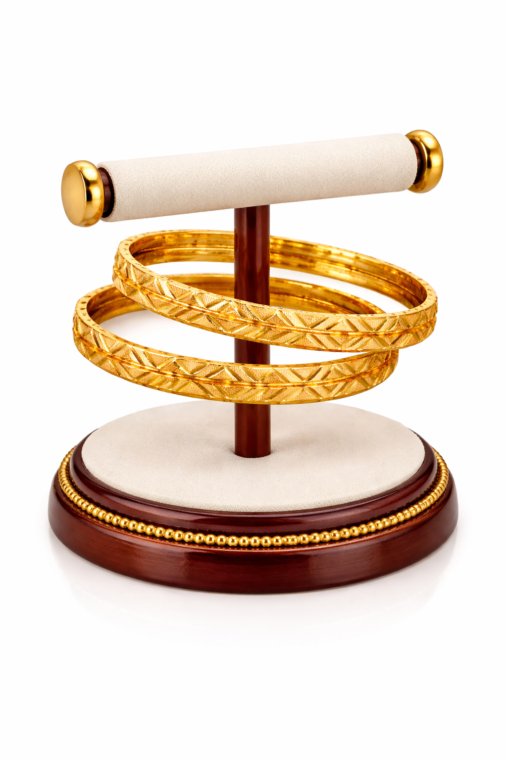 NuGold Designer Bangles for Women Set of 4
