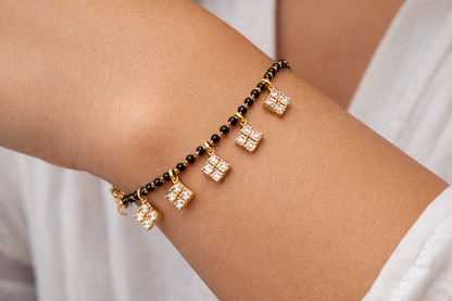 NuGold Plated Mangalsutra Charm Bracelet for Women