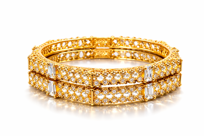 NuGold Stone Bangles for Women