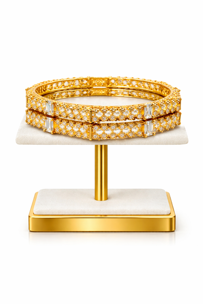 NuGold Stone Bangles for Women