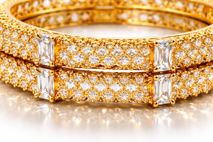 NuGold Stone Bangles for Women