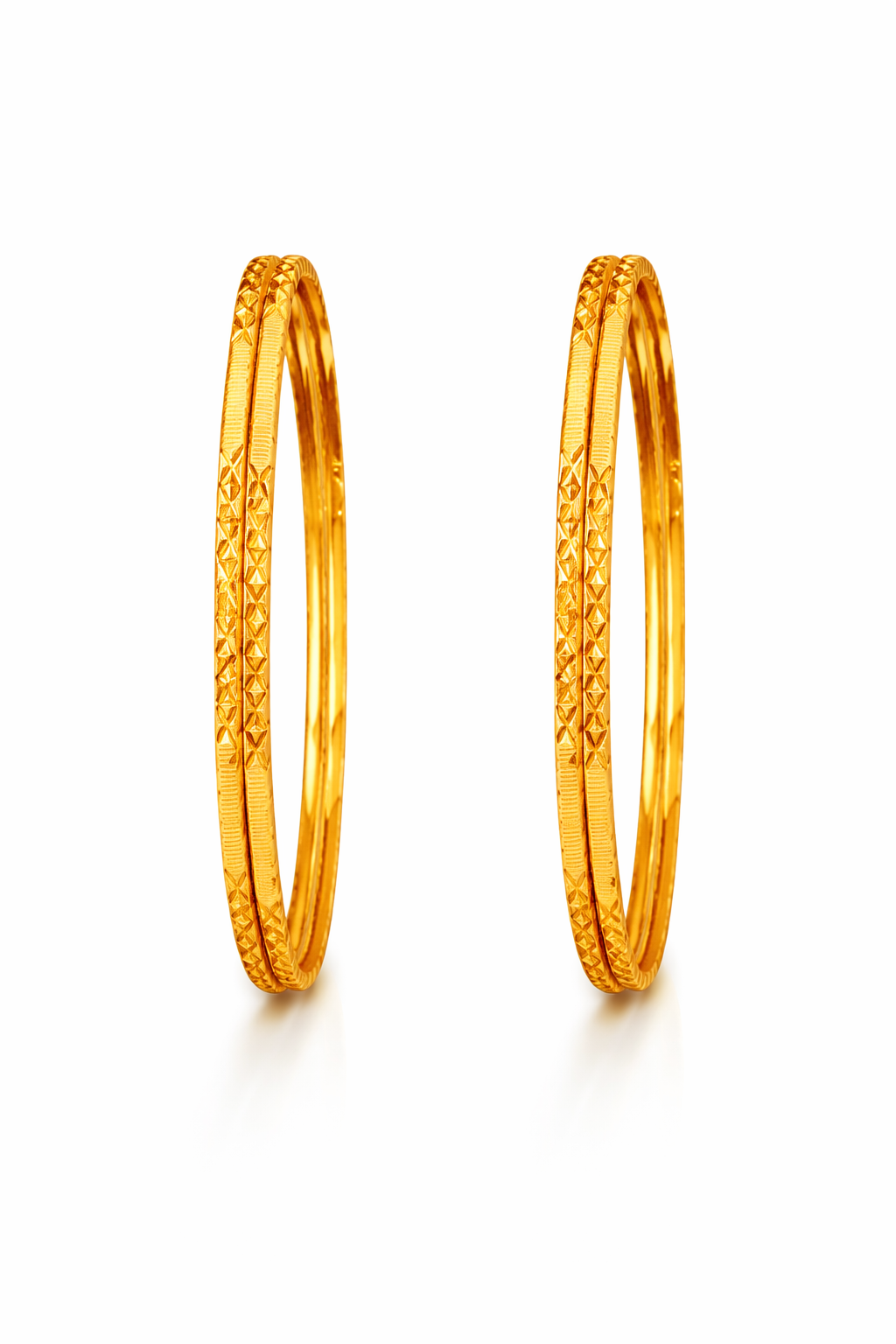NuGold Designer Bangles for Women Set of 4