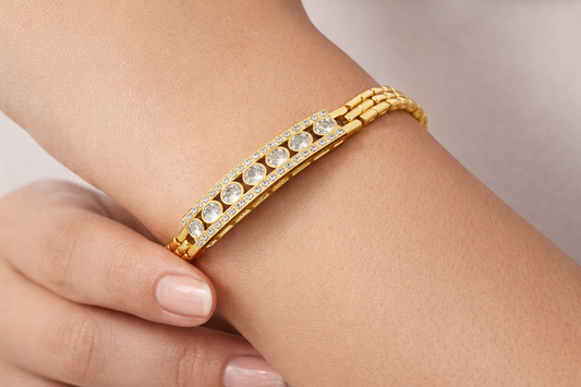 NuGold Plated Stone Bracelet for Women