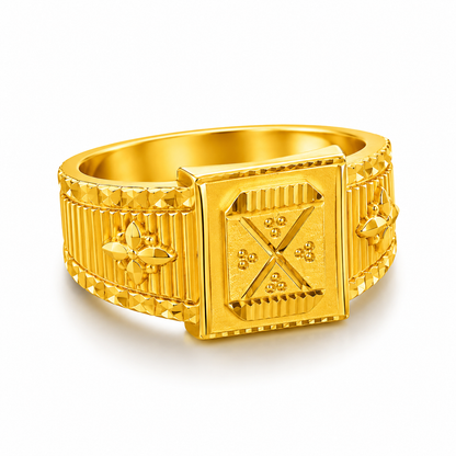 Classic Square Engraved Designer Ring for Men