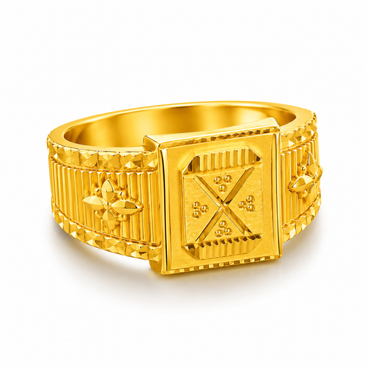 Classic Square Engraved Designer Ring for Men