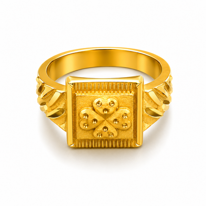 Royal Clover Statement Ring for Men