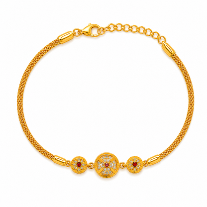 Premium Evil Eye CZ Chain Bracelet for Women & Girls